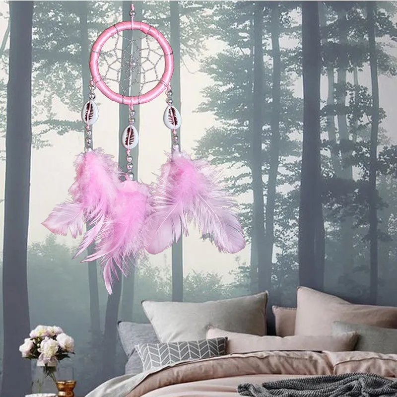 1 шт. украшение для дома Dreamcatchers высокое качество перо Настенное подвесное сердце