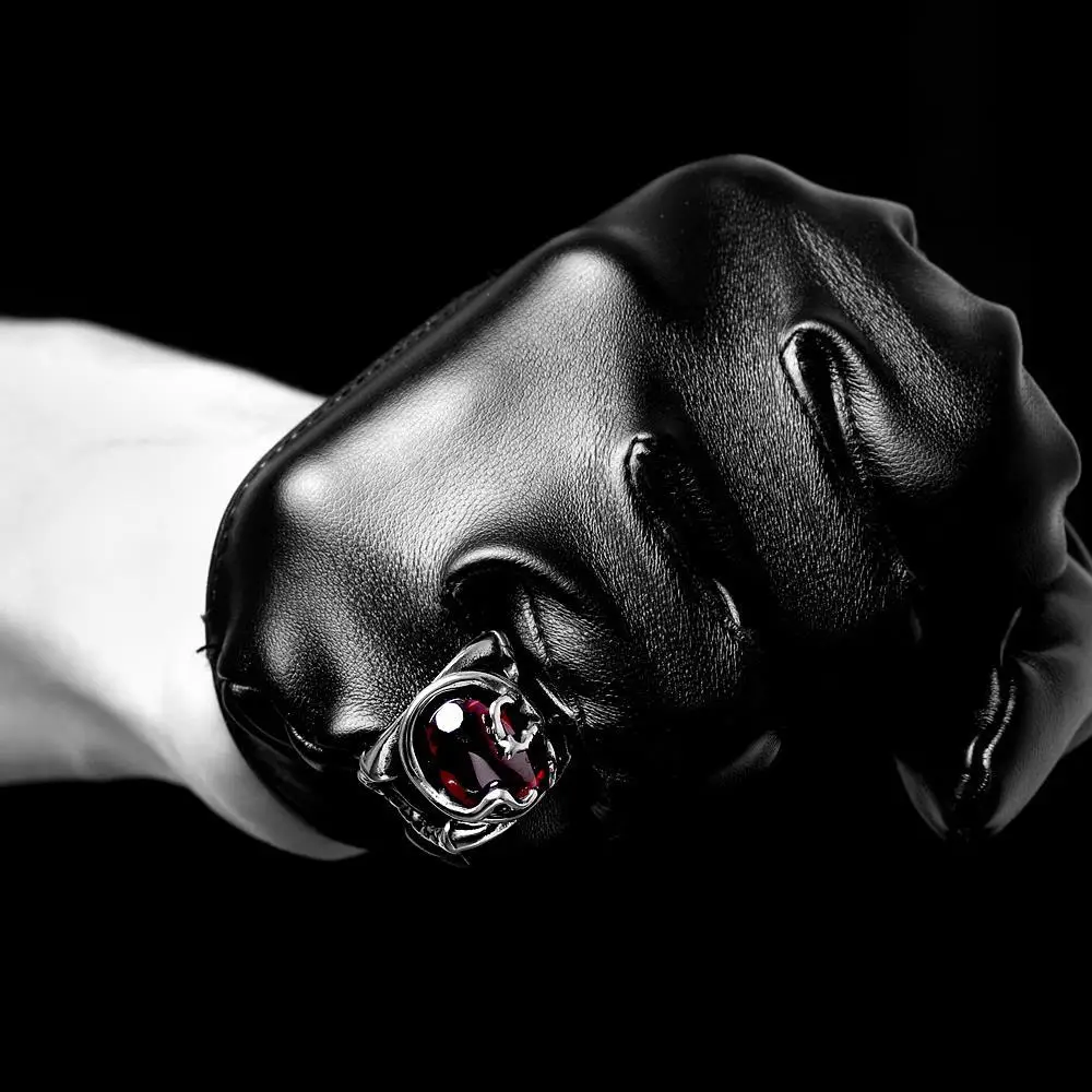 Круглое дизайнерское кольцо модные ювелирные украшения в стиле панк из титана и