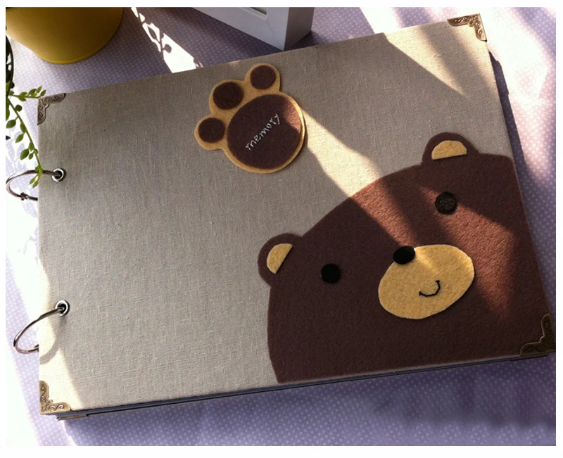 А4 горизонтальная льняная крышка индивидуальная вышивка семейный Мемориал