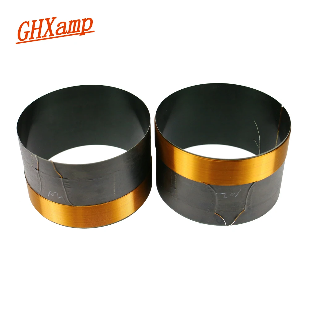 Bobina de Voz para Baixo Peças de Reparo Alumínio de Alta Potência para Alto-falante Subwoofer de 18 Ghxamp Woofer Preto Polegadas Fio Redondo 2 Peças 102mm