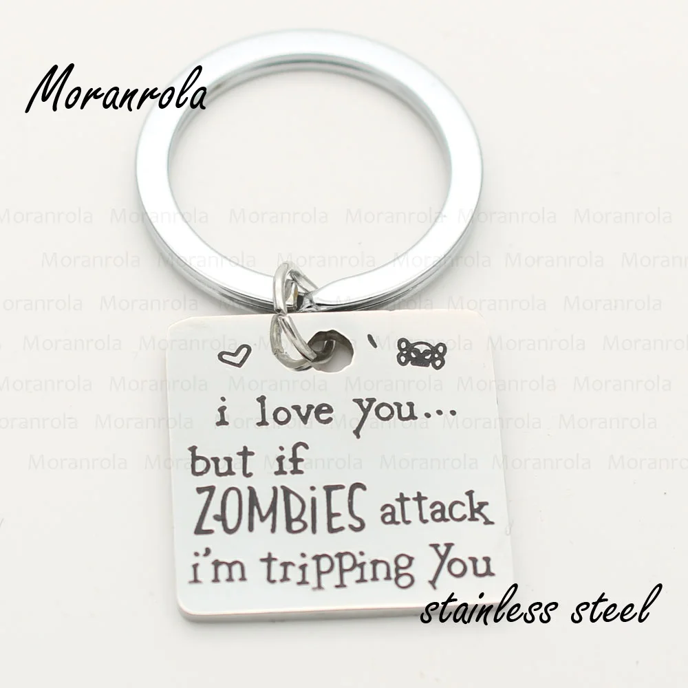 Брелок и ожерелье с ручной печатью I love you но если zombies attack I'm tripping Walking Dead zombie