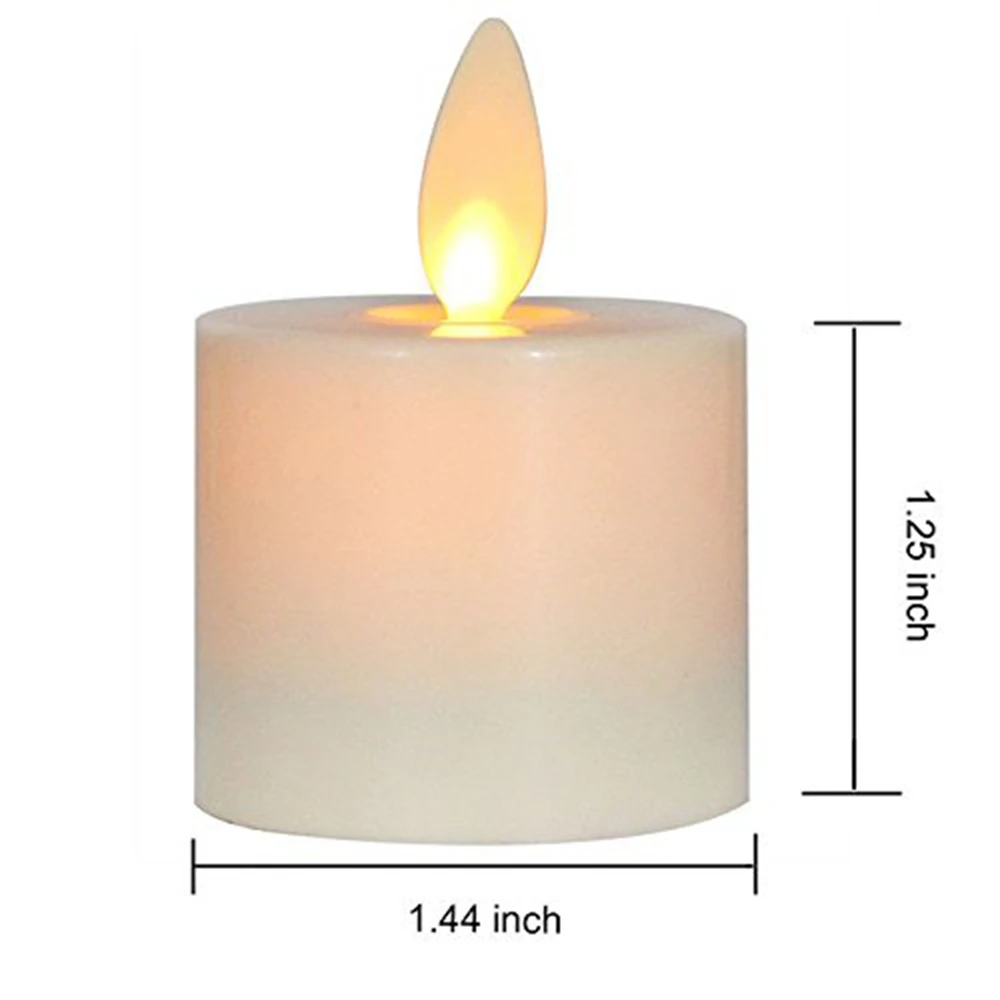 Ksperway LED беспламенная Монета на батарейках Tealight свечи: без запаха ABS пластик с