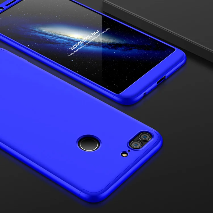 Barcelona Blue Чехол GKK для Huawei Honor 9 8 10 lite, чехол 360, полная защита для Huawei Honor Play 7A Pro y6 Prime, чехол для телефона - Цвет: Barcelona Blue