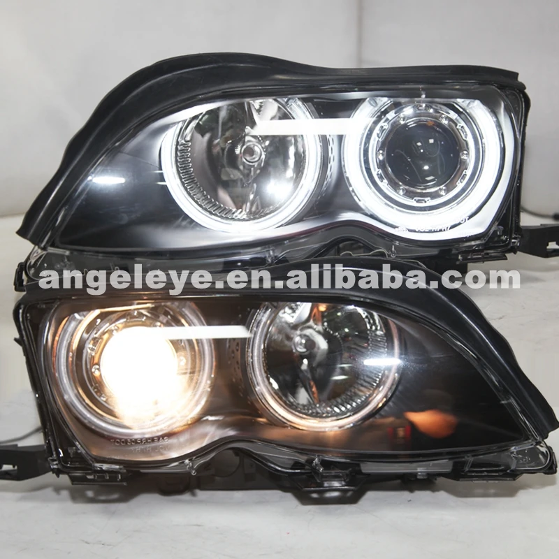 

For BMW E46 318 320 323 325 330CI U style LED Angel Eyes Head lamp Headlights front light 2002-2005year