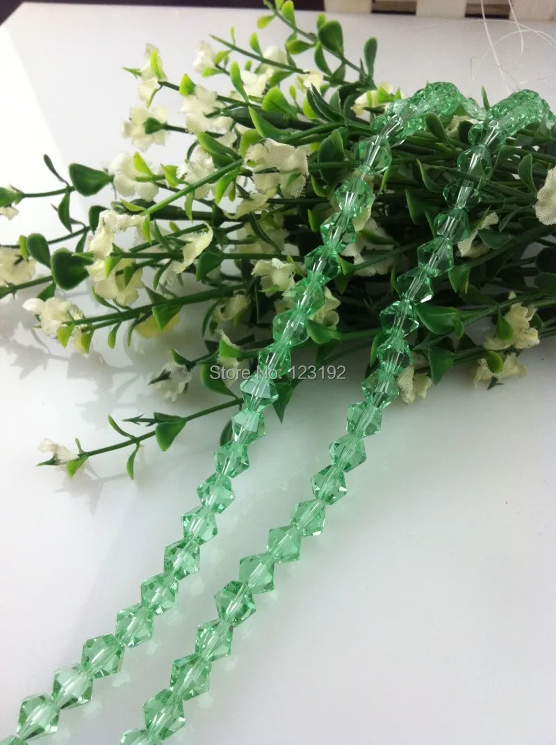 

Free Shipping! 200pcs/Lot, Chinese Top Quality 8mm Crystal Apple Green Color Crystal Bicone Beads, Crystal Beads Accessories