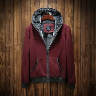 Красный Топ размера плюс 4XL 5XL 6XL мужская одежда зимние теплые вельветовые худи, свитшот, пальто военный бренд большая распродажа - Цвет: Красный
