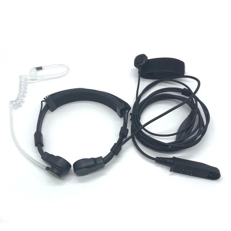 

New Covert Air Acoustic Tube Throat Vibration PTT Mic Headset Headphone for BaoFeng UV-XR A-58 UV-9R Plus GT-3WP Walkie Talkie