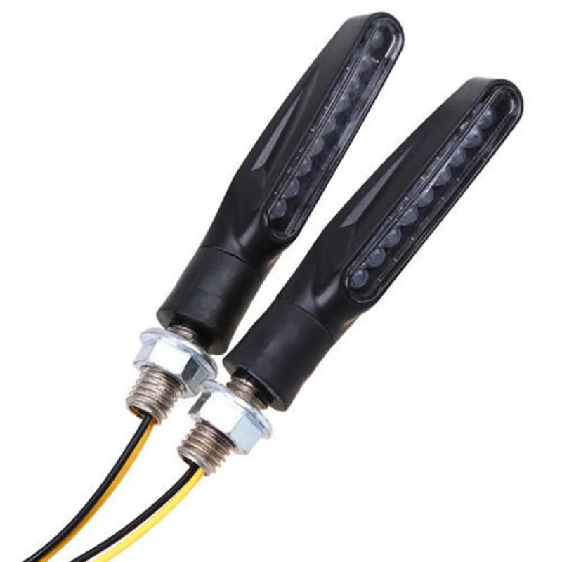 2X Универсальный светодиодный индикатор поворота торможения лампы для Honda Yamaha Suzuki