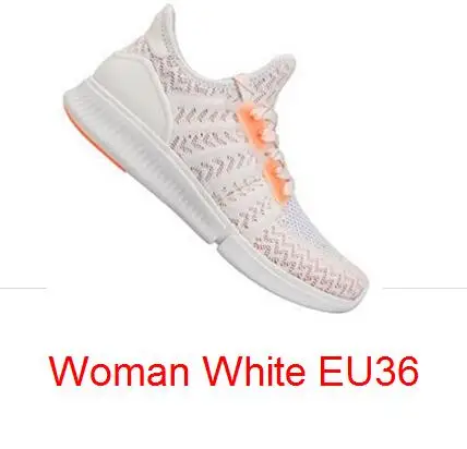 Woman white EU36 Xiaomi Mijia спортивная обувь, кроссовки Высокое качество Профессиональный Мода IP67 Водонепроницаемый спортивной обуви с посылка коробка - Цвет: Woman white EU36