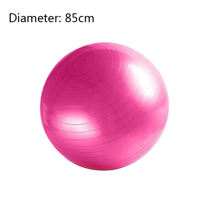 Pink-85cm Мяч для занятий йогой с Бесплатный воздушный насос 400 фунтов анти-всплеск Противоскользящий баланс стабильность мяч для фитнеса - Цвет: Pink-85cm