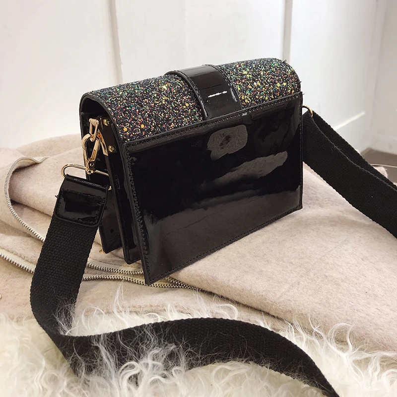 Вечерняя сумка с пайетками для женщин Bolsa 2018 маленькая клапаном через плечо