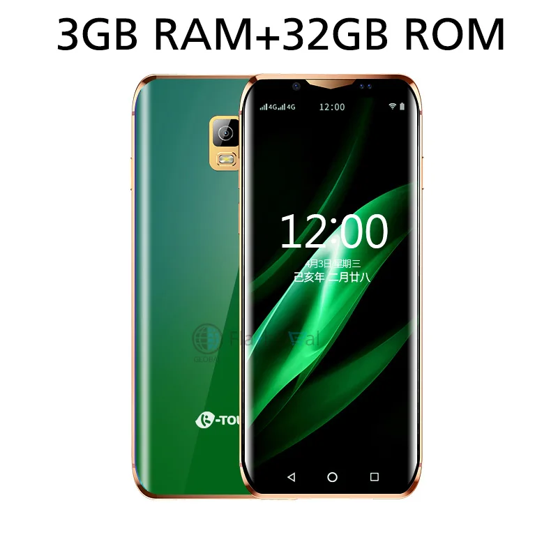 3GB 32GB Green K-Touch I10 супер мини 4G мобильный телефон Google Play четырехъядерный 3,46 дюймов изогнутый экран смартфон 3 Гб 64 ГБ Android 8,1 сотовый телефон - Цвет: 3GB 32GB Green