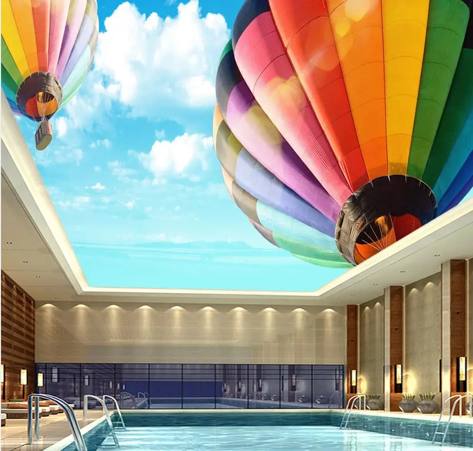 3D воздушный шар высота голубое небо Зенит настенная фотография обои