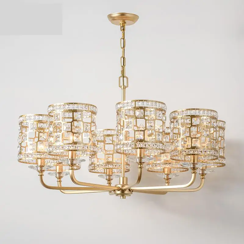 Американский стиль хрустальные люстры для гостиной железный светильник