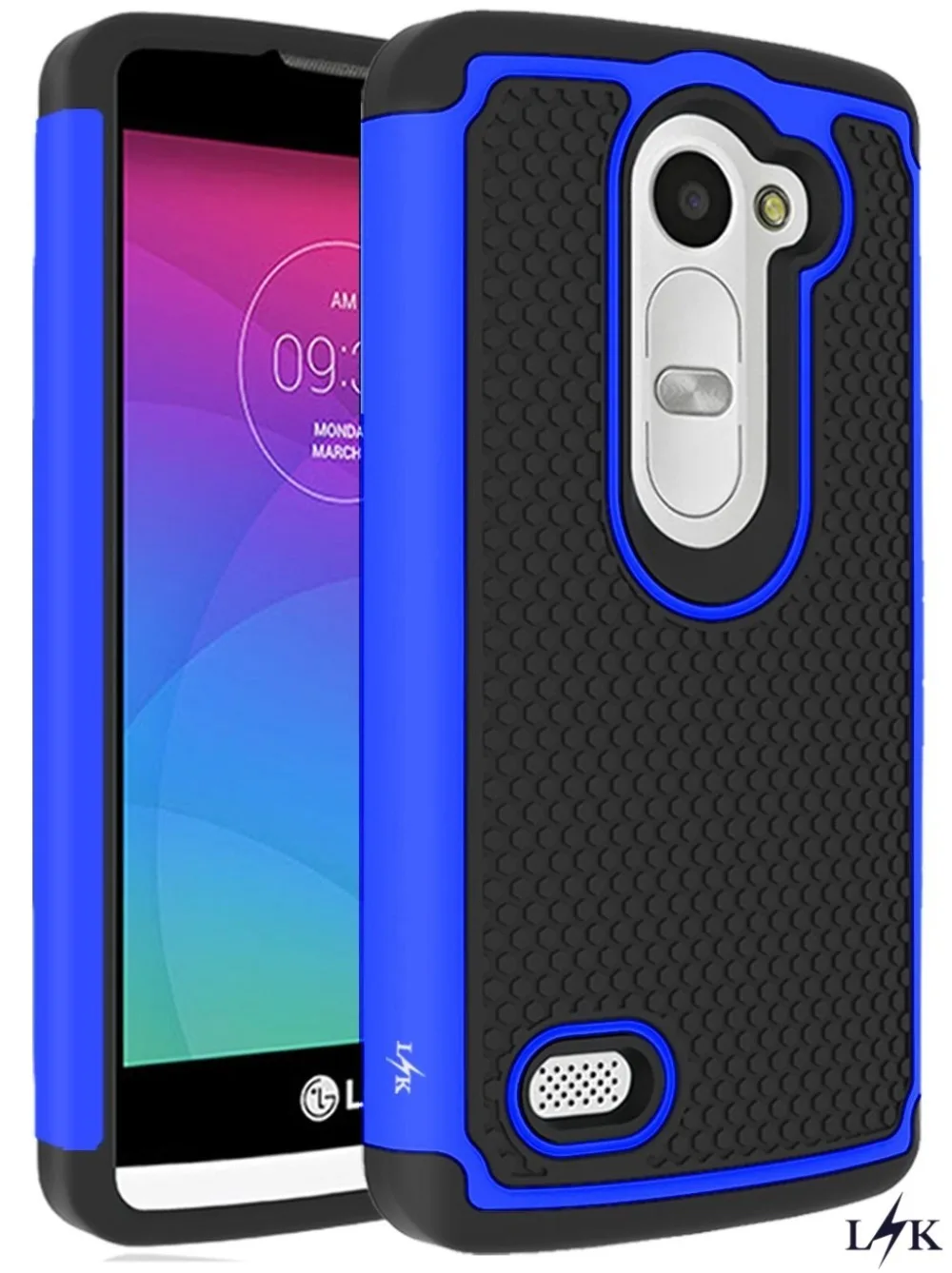 Для LG Леон Дань 2 Случае LK [Амортизации] Hybrid Dual Layer Броня Защитник Защитный Чехол