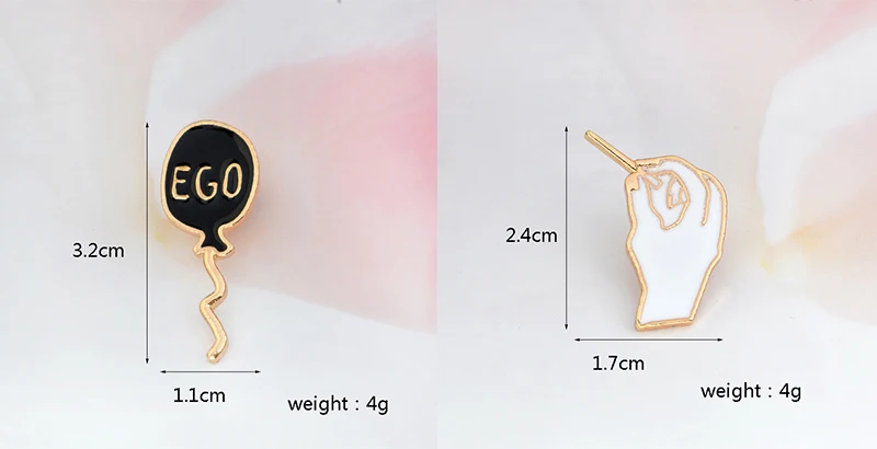 Мисс Зое мультфильм контакты поп ваш эго эмалевая брошь с воздушным шаром черный