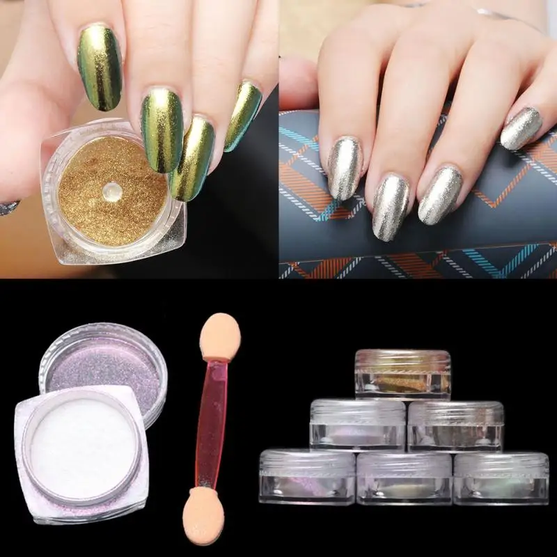 Горячая блестящие дизайн ногтей порошок Bling Colorfol пигмент лак для украшения