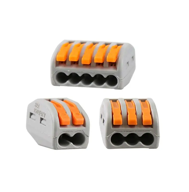 60pcs Reusable Electrical Wire Connectors Kit Spring Lever Nut Terminal Blocks Conductor | Обустройство дома