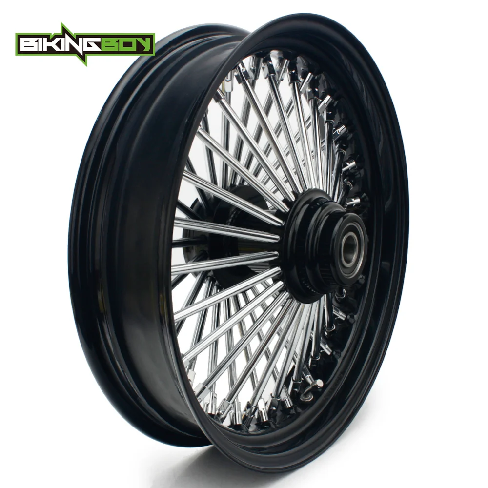 Ступица переднего колеса BIKINGBOY 16 &quotx 3 5&quot 48 Fat для Harley Softail FXST FLST FLSTC FXSTB Sportster XL 883 1200