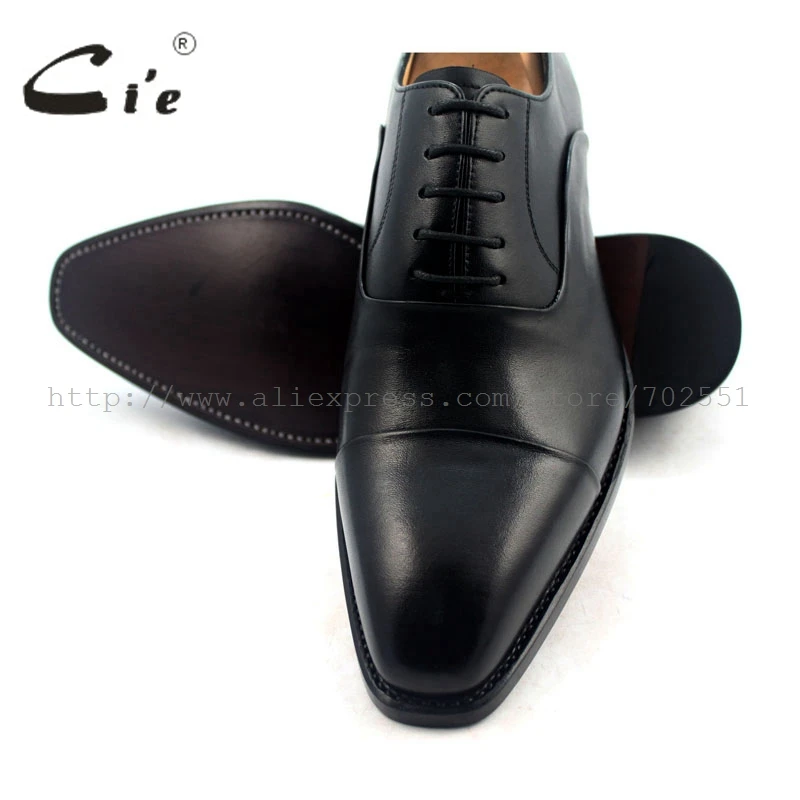 Мужские туфли оксфорды из натуральной телячьей кожи с квадратным носком|leather