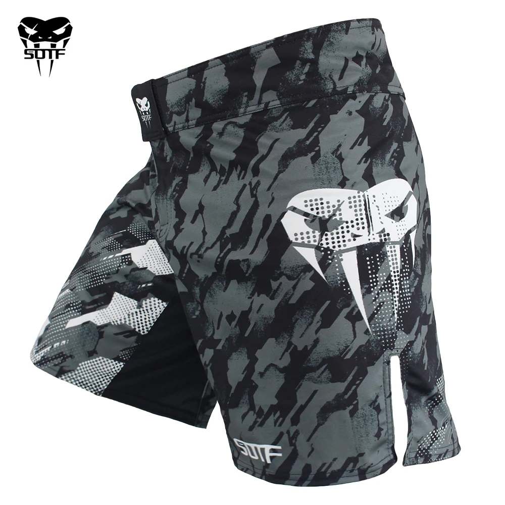 SOTF mma взрослые ядовитые камуфляжные мужские и женские Геометрические боксерские шорты Tiger Muay Thai mma шорты Одежда для боев sanda mma