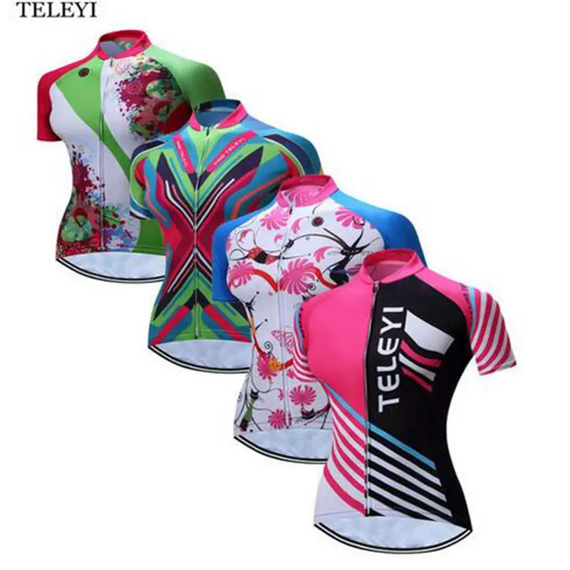 Женская Спортивная футболка TELEYI дышащая для езды на велосипеде|cycling jersey bike|cycling