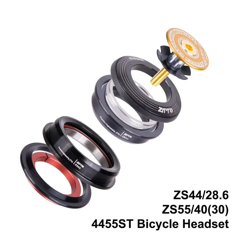4455ST велосипедная гарнитура MTB крышка 44 мм 55 CNC 1 1/8 &quot-1 1/2 дюйма 5 коническая 28 6