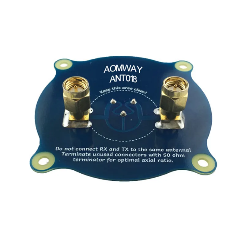 Aomway ANT018 патч с тройной подачей 1 5 8G 8dBi RHCP/LHCP FPV пагода антенна SMA/RP SMA Male для