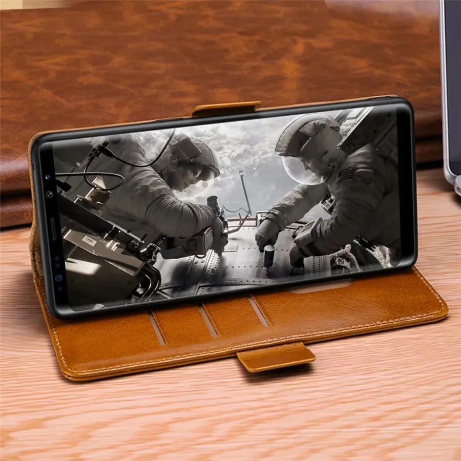 Роскошный чехол книжка из натуральной кожи для Samsung Galaxy S10 S10E Note 10 9 8 S9 S8 Plus