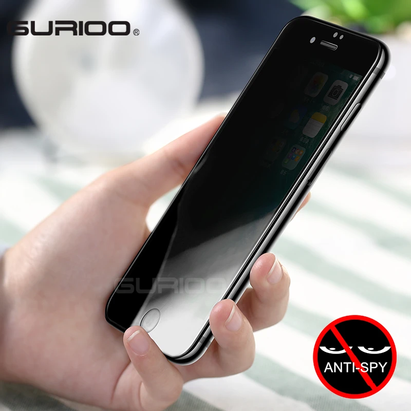 Закаленное стекло GURIOO Premium Privacy для iPhone X 4S 6 6s 7 8 Plus 5 5S защита экрана Plus|Защитные