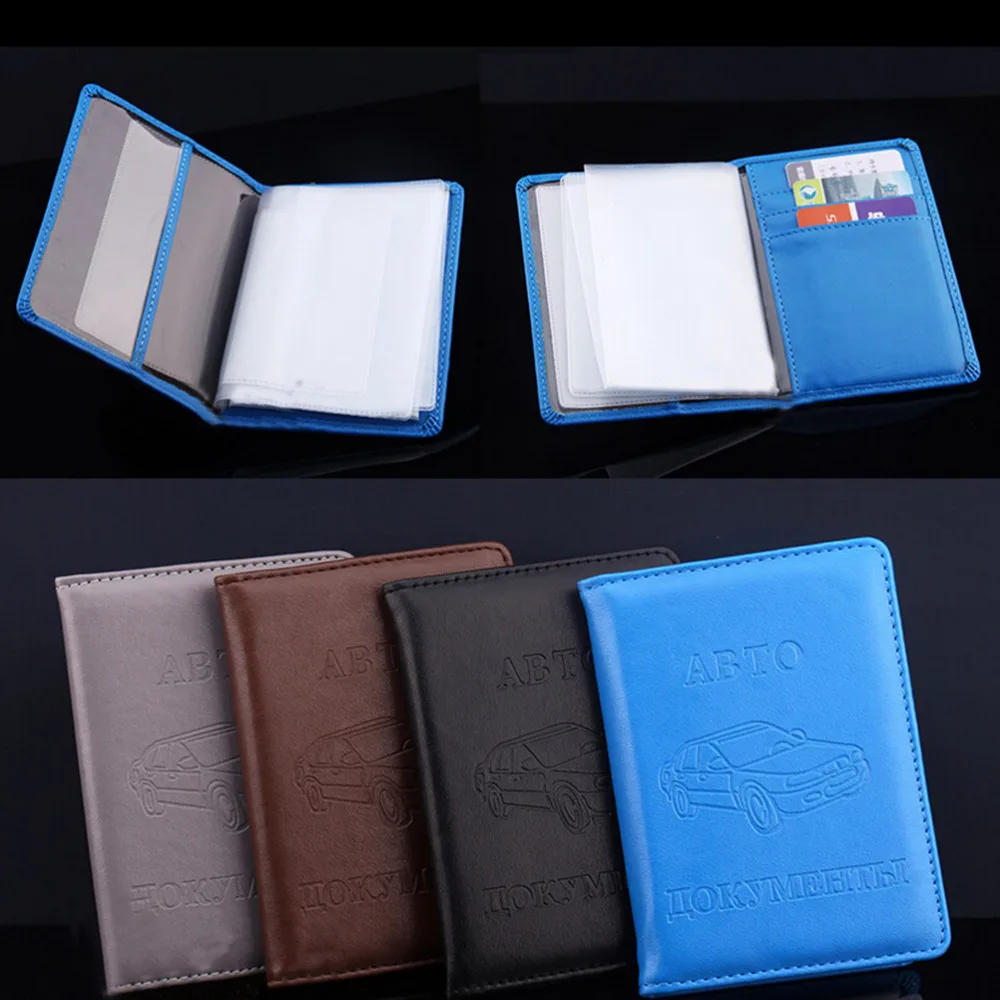 PU Leather on Cover for Car Driving Documents Card Credit Holder Russian Auto Driver License Bag Purse Wallet Case HOT!Hot Sale | Багаж и