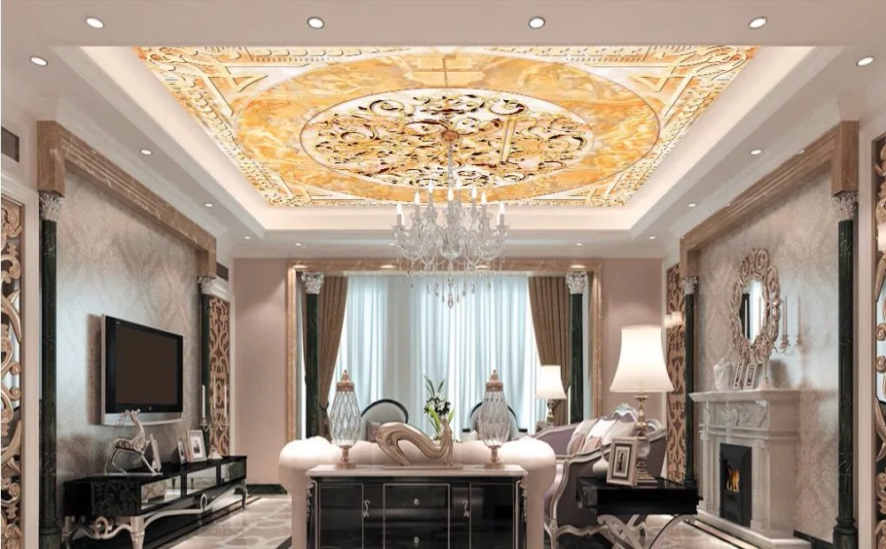 

Custom 3d wallpaper ceiling wallpaper murals Marble pattern bedroom wallpaper The New 3d ceiling walpaper