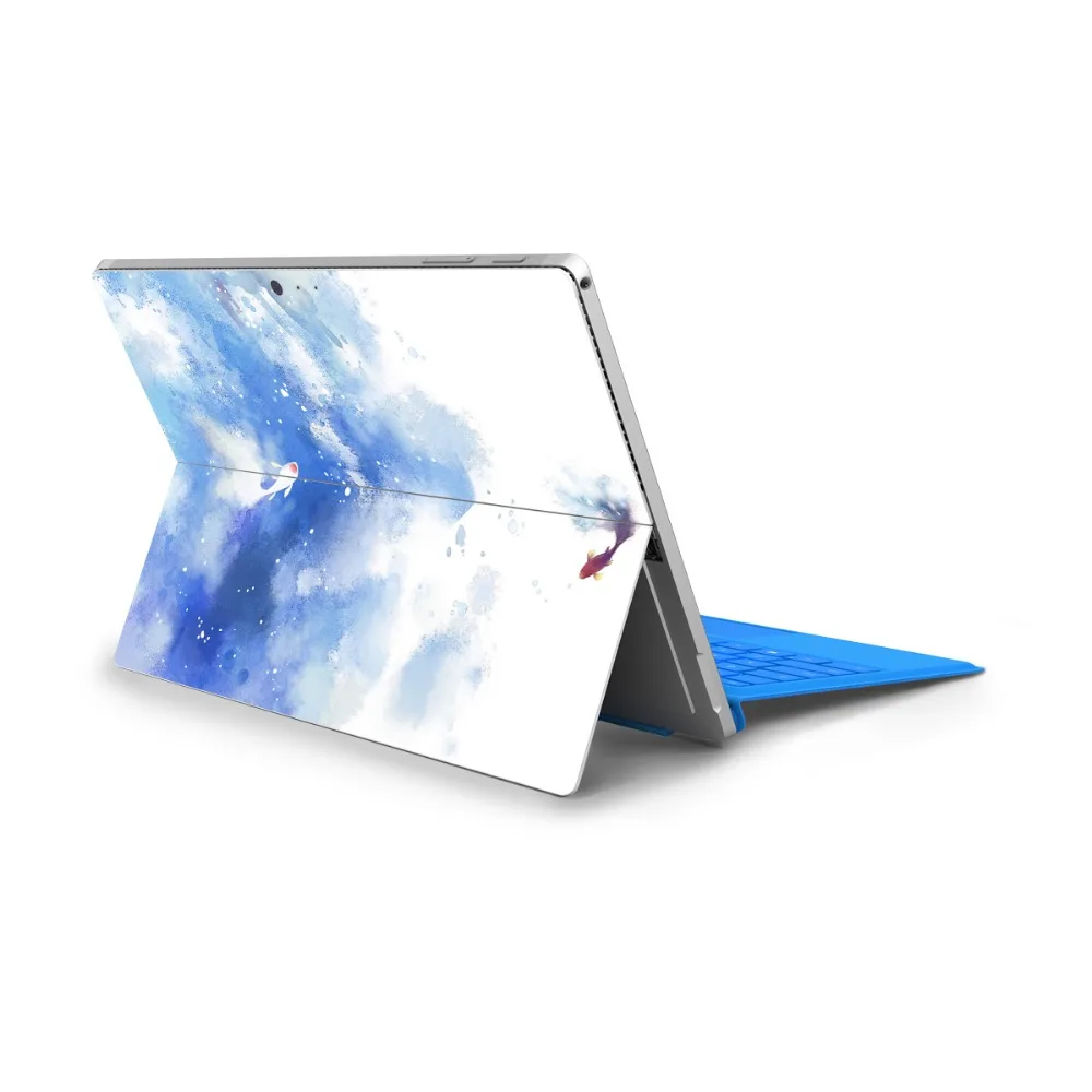 Синий Стиль масляной живописи наклейки для ноутбука для microsoft Surface Pro 6 Pro 5 задняя крышка ПВХ Виниловая Наклейка Наклейки для Surface Pro 4