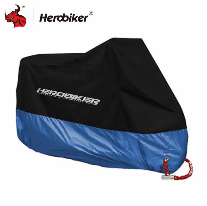 Herobiker мотоцикл четыре сезона Водонепроницаемый/пыленепроницаемый/УФ защитный для наружного внутреннего мотороллера мотоцикл Дождевик M-XXXXL - Цвет: 7