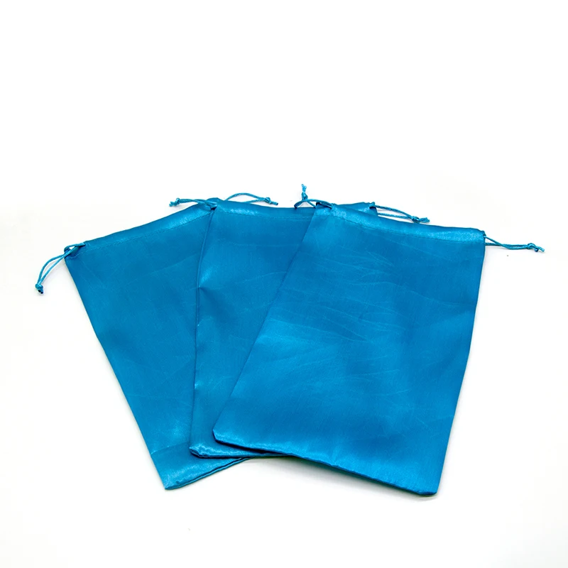Заказной логотип Голубое озеро упаковочные мешки атласные шелковые для подарка