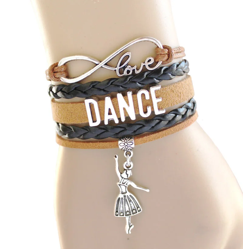 10 шт. браслет с надписью Love Dance to Infinity and Beyond танцевальный ярко-розовый черный