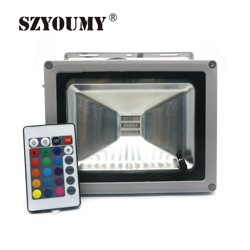 SZYOUMY RGB проекционный Светодиодный прожектор 10 Вт 20 30 50 70 Водонепроницаемый IP65