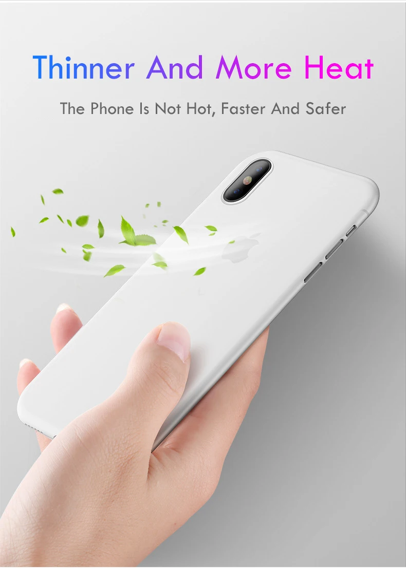 Ультра тонкий чехол для телефона 0,26 мм для Iphone Xr Xs Max X 8 7 6 6s Plus матовый прозрачный футляр для Iphone 11 Pro Max задняя крышка