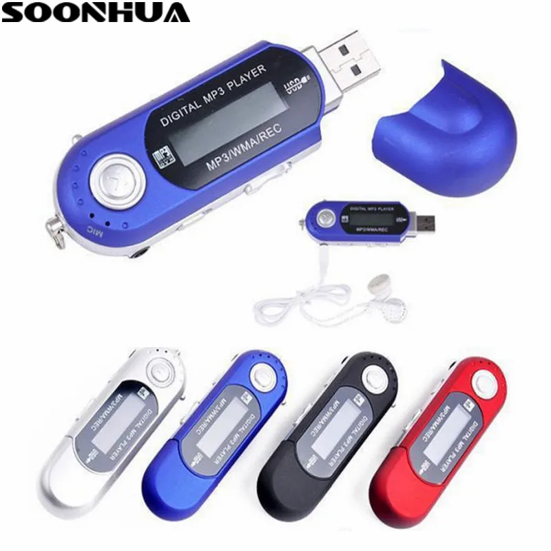 Многофункциональный портативный USB mp3 плеер SOONHUA FM радио поддержка 32 Гб TF карты ЖК