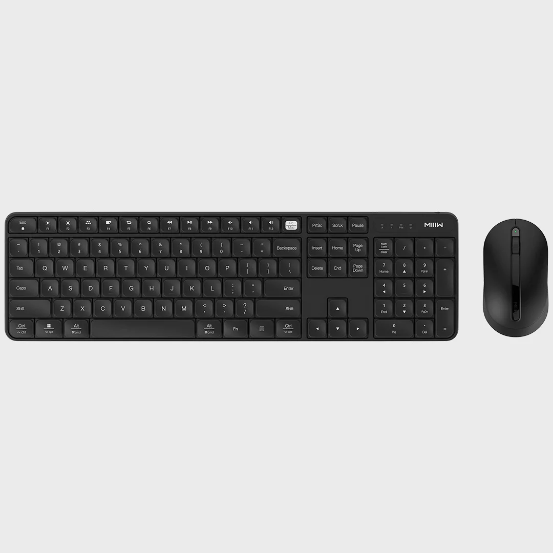 Xiaomi MIIIW Беспроводная Офисная Клавиатура и мышь комплект домашней клавиатуры Windows/Mac система с одной кнопкой переключения 104 клавиш Нескользящая клавиатура