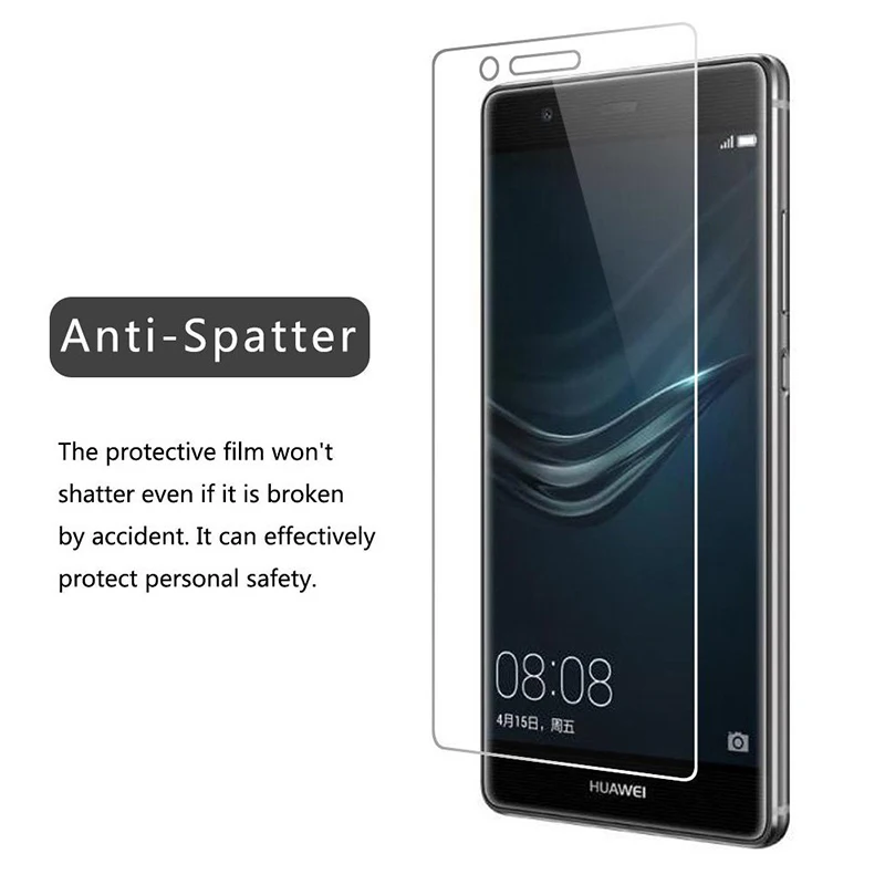 20 шт 9HD защита экрана закаленное стекло для Huawei P8 P8Lite 2017 2D P9 P9Lite P10 Lite Plus Honor