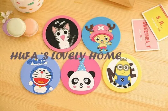 1 шт. Лидер продаж мультфильм милый держатель для напитков столовых Кнопка coaster