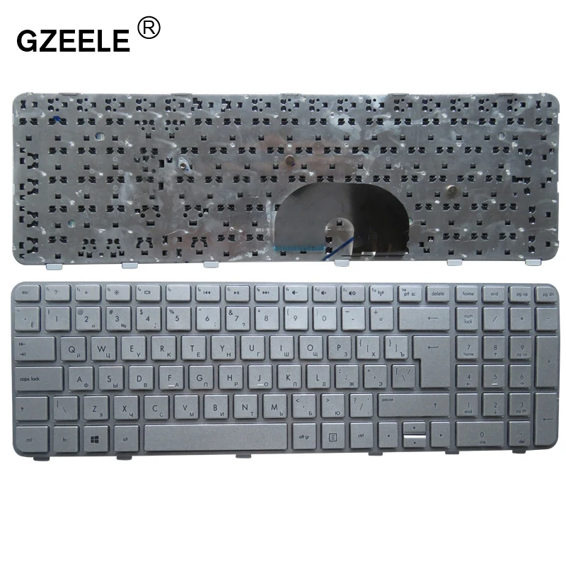 Клавиатура GZEELE для ноутбука HP Pavilion Русская клавиатура с серебристой клавиатурой