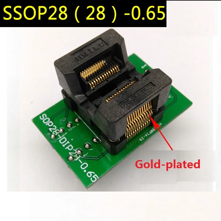 SSOP28 для DIP28 TSSOP28 чип записи тестовое основание ots28-0.65-01 программированием pin шаг 0 65