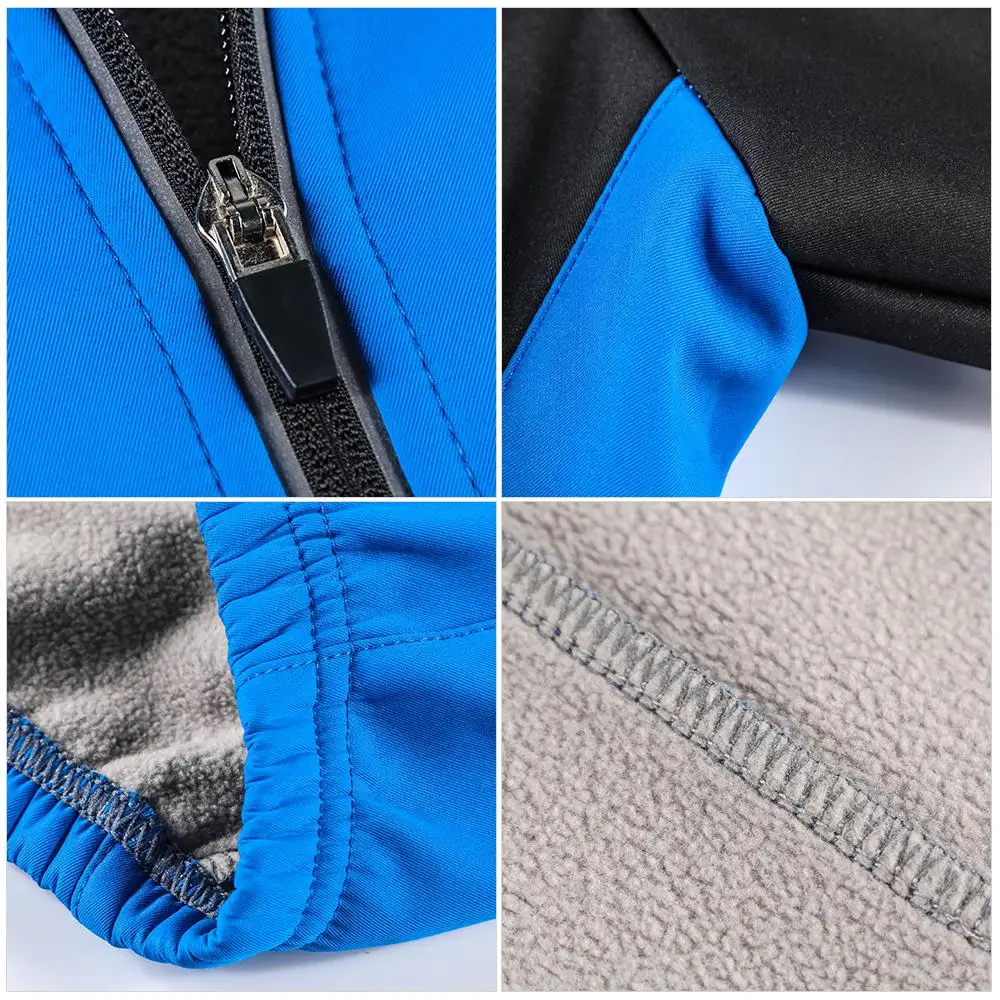 Мужская зимняя велосипедная куртка Lixada ветрозащитная Теплая Флисовая с длинным