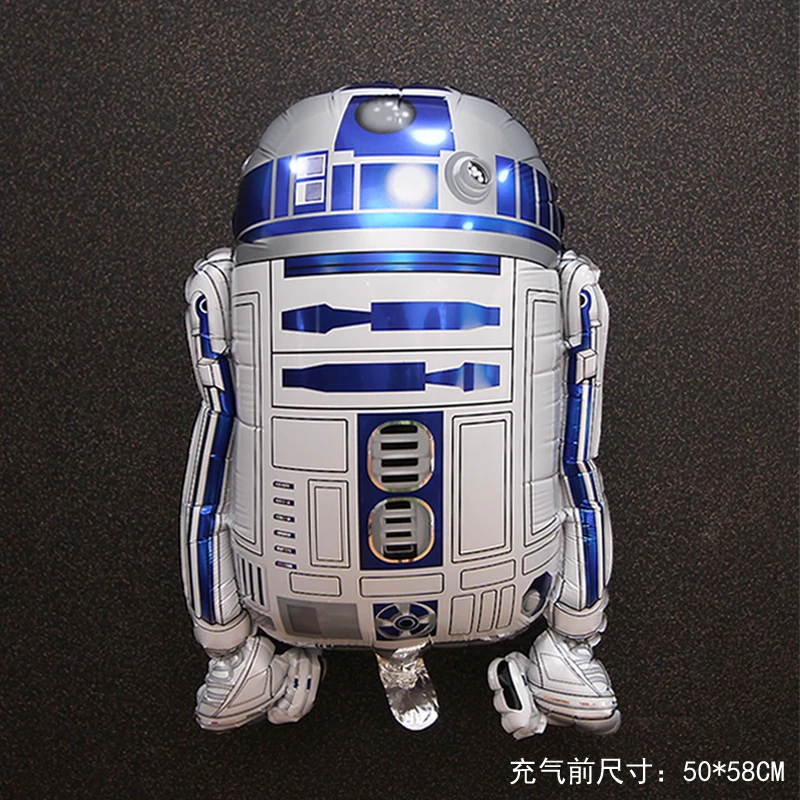 1 шт. воздушный шар с днем рождения Звездные войны R2D2 робот алюминиевый воздушный шар Nallons День Рождения украшения для детей и взрослых