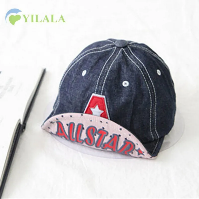 Повседневная детская шапка с буквенным принтом Хлопковые бейсболки ковбойские