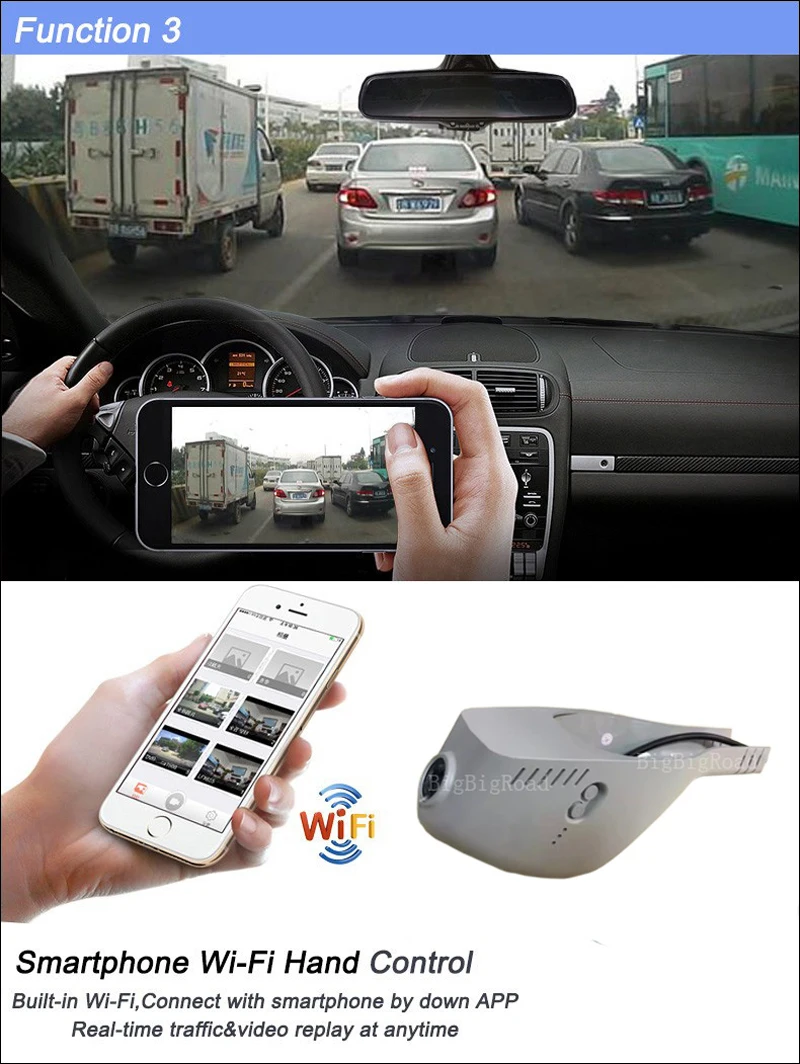 BigBigRoad для Volkswagen golf 7 Tiguan L Magotan B8 Skoda Octavia A7 Быстрый Автомобильный видеорегистратор wifi DVR видеорегистратор