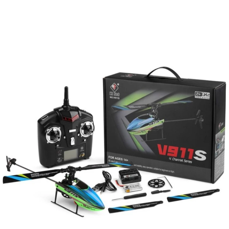

Radio control RC Helicopter Model V955 Upgrade 2.4G 4CH 6-Axis Gyro No Aileron Throw Fly Remote Control RC Helicopter Kids Toy