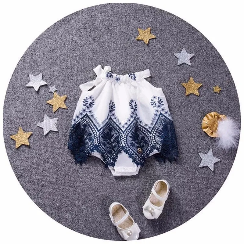 2018 Одежда для новорожденных девочек модный кружевной комбинезон маленьких